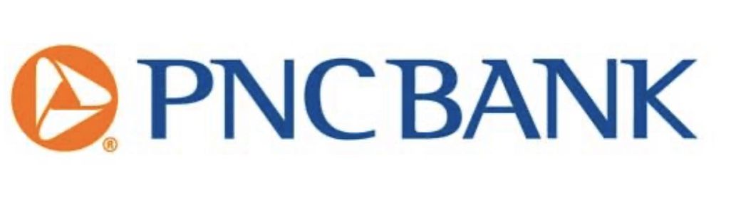 A blue and white logo of the ncb bank.
