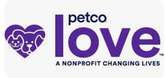 A purple petco logo with the word love in it.