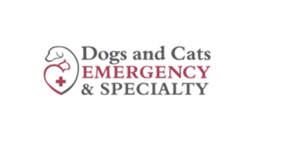 A logo of dogs and cats emergency & specialty