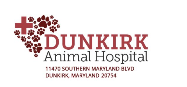 A logo for dunkirk animal hospital.