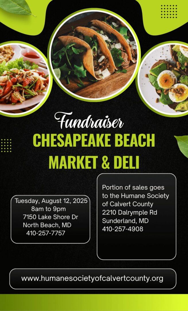 Fundraiser flyer for Chesapeake Beach Market and Deli